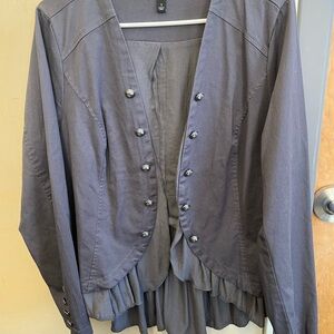Torrid Charcoal Blazer with Button Accents